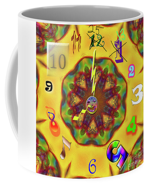  Coffee Mug featuring the mixed media Zap O'Clock by Steve Mitchell
