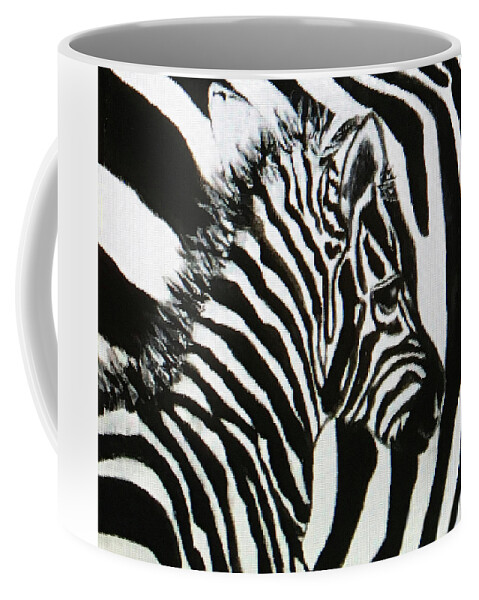 Art Coffee Mug featuring the painting Zebra by Tammy Pool