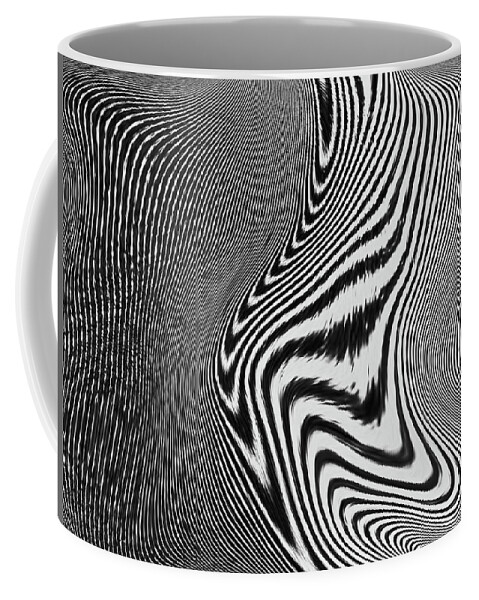  Coffee Mug featuring the digital art Zebra Topography by Melinda Firestone-White