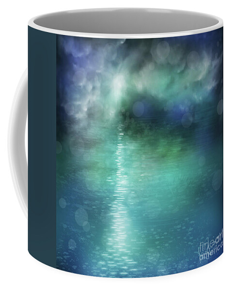 Sea Of Serenity Coffee Mug featuring the painting Zen Sea by Remy Francis