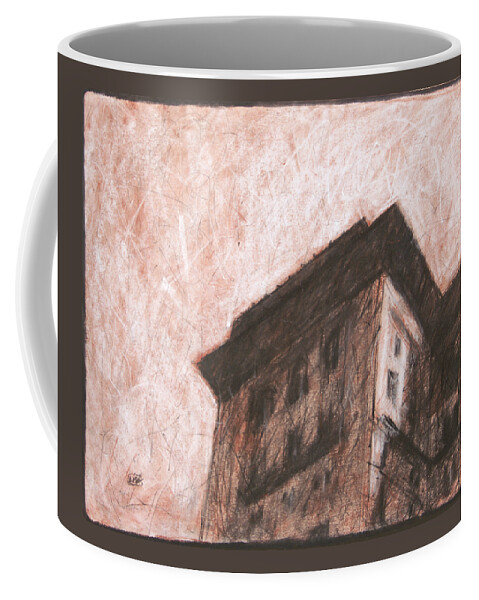Architecture Coffee Mug featuring the painting Zig Zag by Lisa Tennant