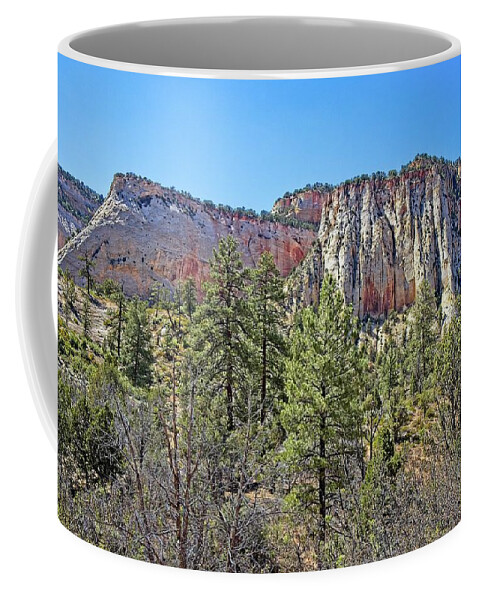 Nature Coffee Mug featuring the photograph Zion's Spectacular Cliffs by Ronald Lutz