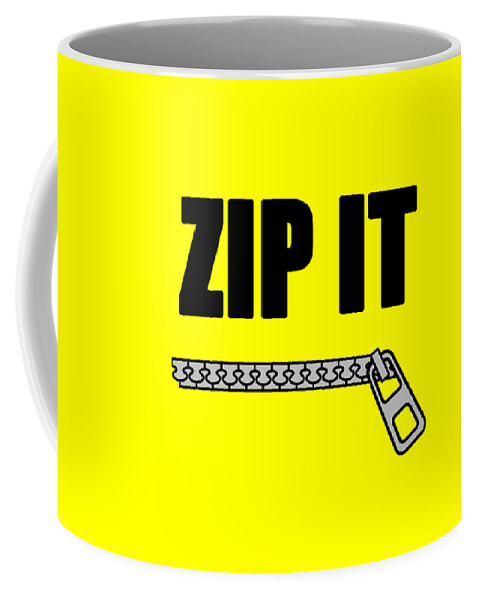 Zip It Coffee Mug featuring the digital art Zip It by Az Jackson
