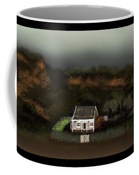Cottage Coffee Mug featuring the digital art Zoey's Cottage by Julie Grimshaw