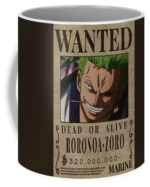 Zoro Bounty Wanted Poster One Piece Tapestry by Anime One Piece