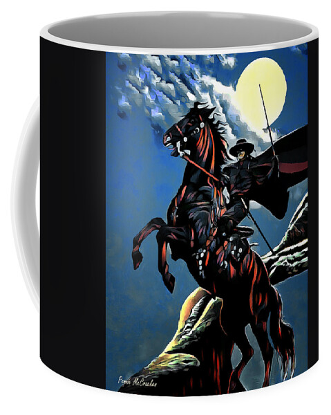 Hero Coffee Mug featuring the digital art Zorro by Pennie McCracken