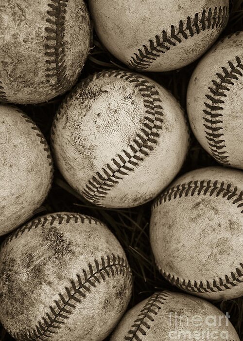 Baseball Greeting Card featuring the photograph Baseballs by Diane Diederich