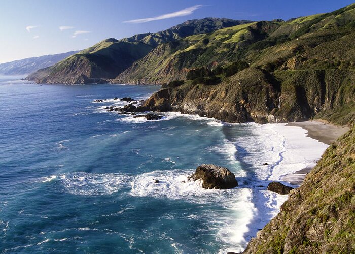 Scenic Greeting Card featuring the photograph Big Sur at Big Creek by George Oze