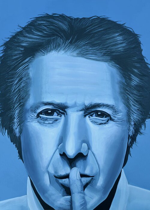 Dustin Hoffman Greeting Card featuring the painting Dustin Hoffman Painting by Paul Meijering