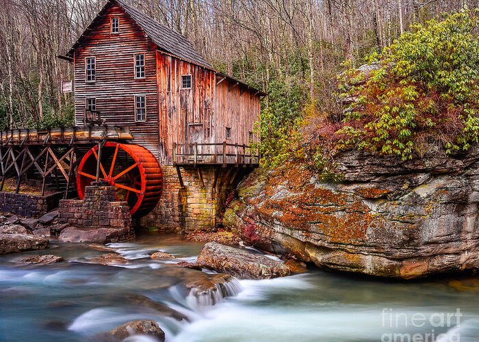 Babcock Mill Greeting Card featuring the photograph Glade Creek Grist Mill by Anthony Heflin