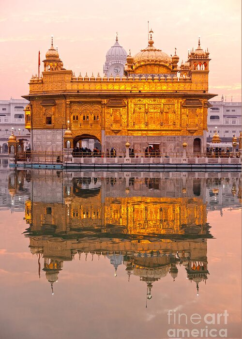 Amritsar Greeting Card featuring the photograph Golden Temple - Amritsar by Luciano Mortula