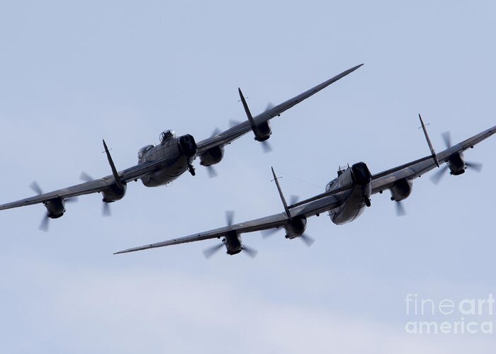 Avro Greeting Card featuring the photograph Lancaster Moment by Airpower Art