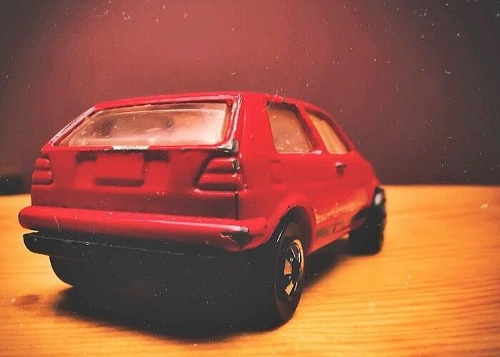 Golf Greeting Card featuring the photograph ❤ #vw #gti #hotwheels #red #mk2 #mk3 by Leann Ridulfo