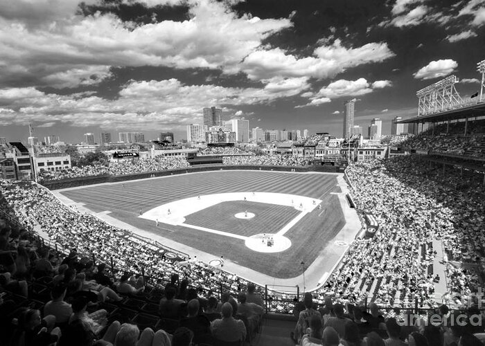 Chicago Greeting Card featuring the photograph 0416 Wrigley Field Chicago by Steve Sturgill