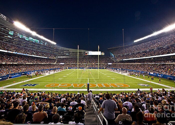 Chicago Greeting Card featuring the photograph 0588 Soldier Field Chicago by Steve Sturgill
