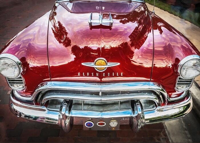 1950 Oldsmobile Greeting Card featuring the photograph 1950 Oldsmobile 88 Futurmatic Coupe by Rich Franco