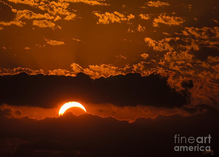 Solar Eclipse Greeting Card featuring the photograph 2012 Solar Eclipse by Imagery by Charly