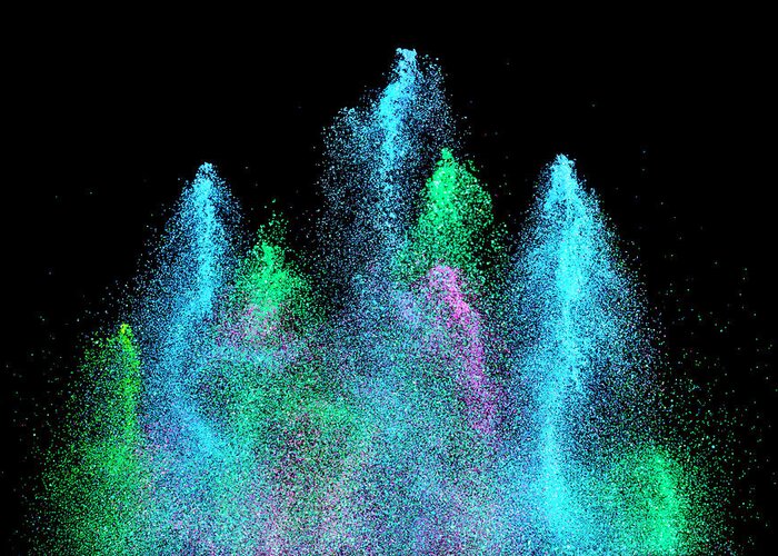 Celebration Greeting Card featuring the photograph A Fountain Of Glitter, Propelled By #1 by Don Farrall