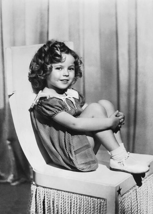 1 Person Greeting Card featuring the photograph Actress Shirley Temple #1 by Underwood Archives