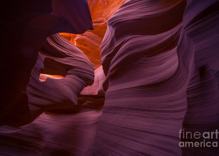 Slot Canyon Greeting Card featuring the photograph Alluring Beauty by Marco Crupi