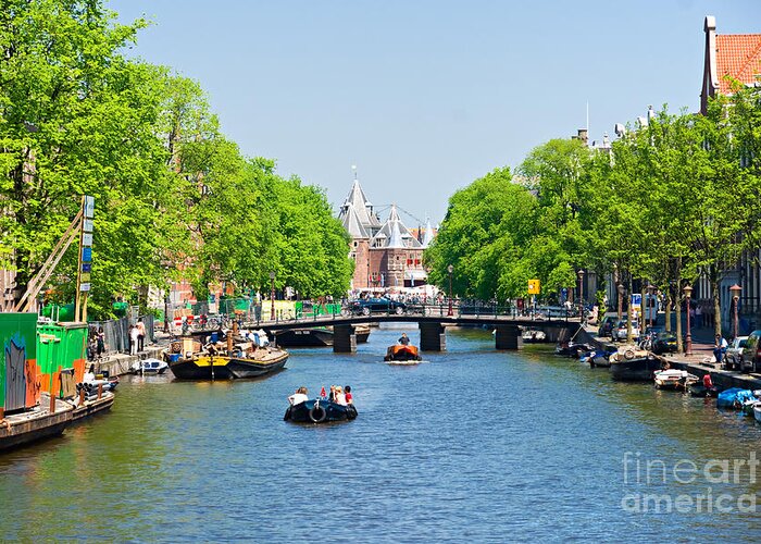 Amsterdam Greeting Card featuring the photograph Amsterdam #1 by Luciano Mortula