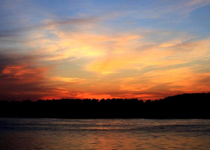 Landscape Greeting Card featuring the photograph Another Great Day Ends #1 by Charles Shedd