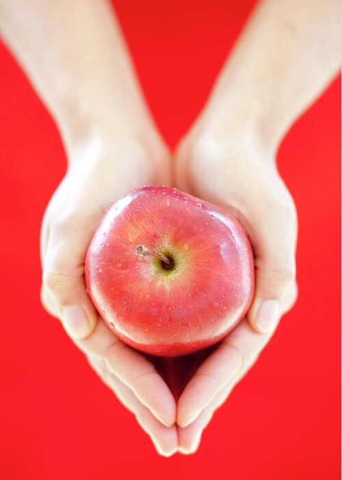 Apple Greeting Card featuring the photograph Apple #1 by Ian Hooton/science Photo Library