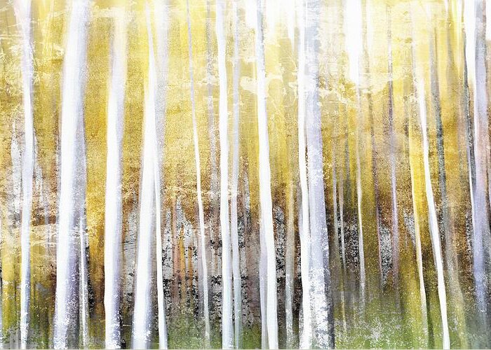 Trees Greeting Card featuring the painting Aspen #2 by Lelia DeMello