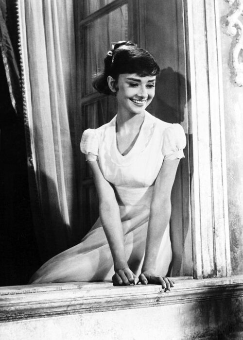Audrey Hepburn Greeting Card featuring the photograph Audrey Hepburn #1 by Silver Screen