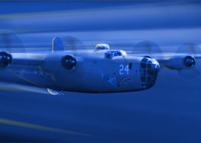 Warbirds Greeting Card featuring the photograph B-24 Liberator Legend #1 by Mike McGlothlen