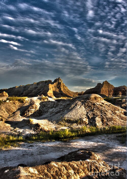 Badlands Greeting Card featuring the photograph Badlands National Park Sunset by Steve Triplett