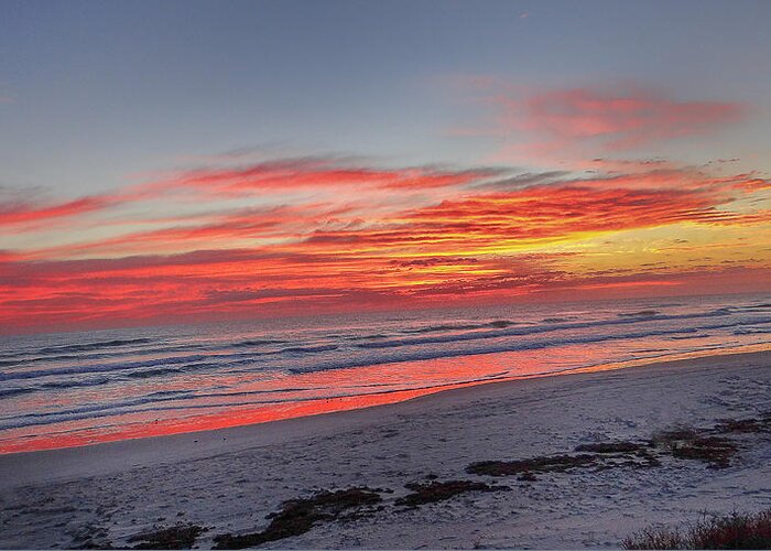 Sunrise Greeting Card featuring the photograph Beach #1 by Dennis Dugan
