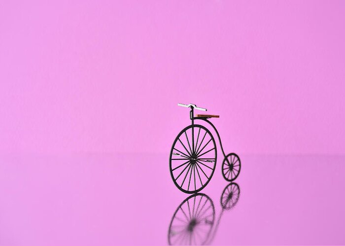 Paper Craft Greeting Card featuring the photograph Bicycle Model Made Of Paper #1 by Yagi Studio