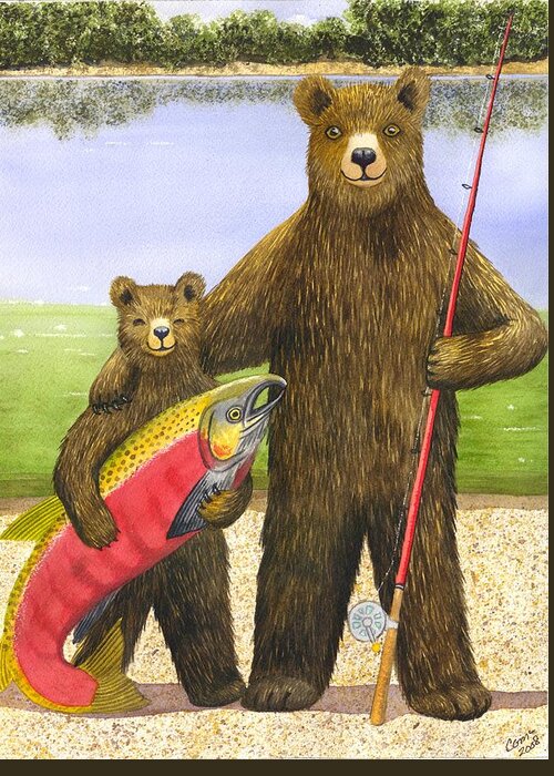 Bears Greeting Card featuring the painting Big Fish #1 by Catherine G McElroy