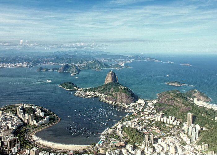 Scenics Greeting Card featuring the photograph Botafogo Bay And Sugar Loaf #1 by Antonello