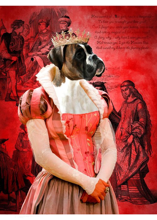 Boxer Dog Greeting Card featuring the painting Boxer Art Canvas Print #1 by Sandra Sij
