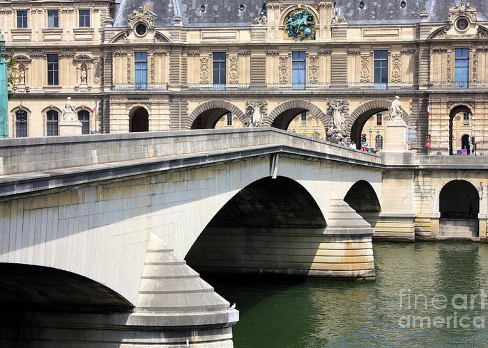 Paris Greeting Card featuring the photograph Bridge over the Seine #1 by Carol Groenen
