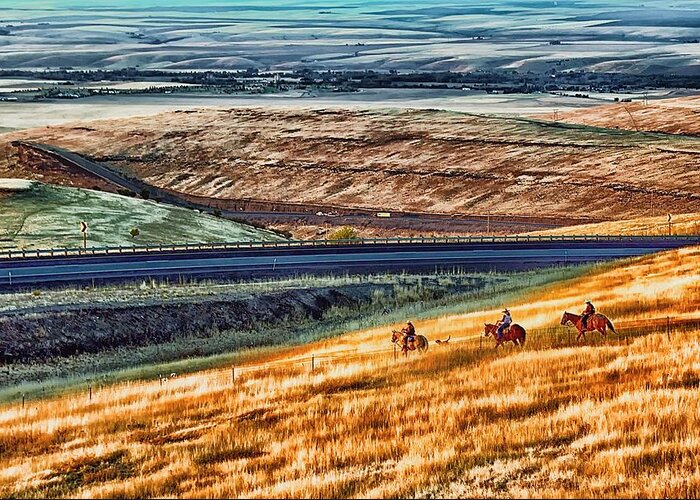Landscape Greeting Card featuring the photograph Cabbage Hill Pendleton Oregon #1 by Michael W Rogers