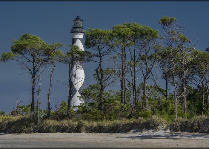 Lighthouse Greeting Card featuring the photograph Cape Lookout #1 by Erika Fawcett