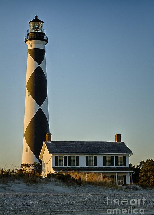 Cape Lookout Lighthouse Greeting Card featuring the photograph Cape Lookout Lighthouse North Carolina #1 by Carrie Cranwill