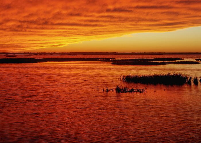 Kansas Greeting Card featuring the photograph Cheyenne Bottoms sunset #1 by Rob Graham