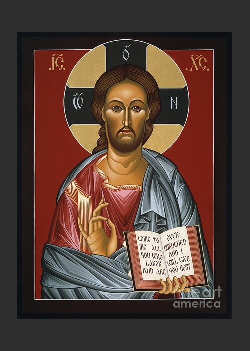 Christ All Merciful Greeting Card featuring the painting Christ All Merciful 022 by William Hart McNichols