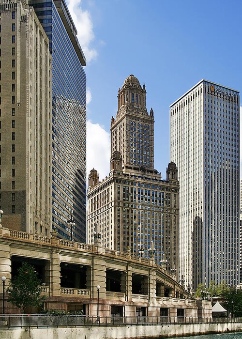 Deco Greeting Card featuring the photograph Classic Chicago - The Jewelers Building #1 by Alexandra Till