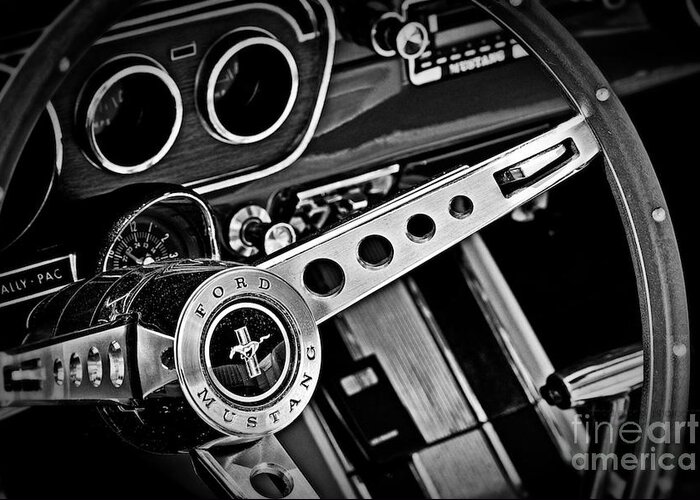 Mustang Greeting Card featuring the photograph Classic Mustang Interior #1 by Jarrod Erbe