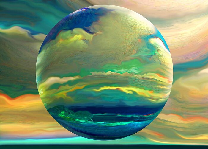 Dreamscape Greeting Card featuring the digital art Clouding the Poets Eye by Robin Moline