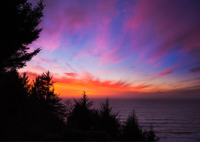 Sunset Greeting Card featuring the photograph Coastal Skies #2 by Darren White