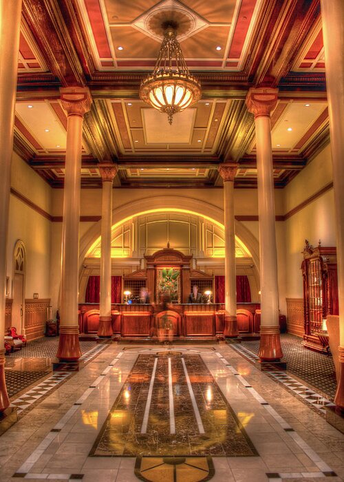 Austin Greeting Card featuring the photograph Driskill Hotel Check-in #1 by Tim Stanley