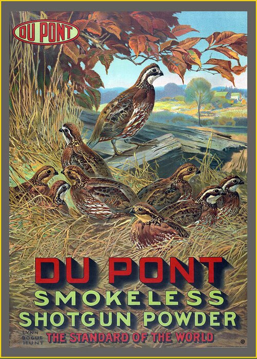 Stone Lithograph Greeting Card featuring the digital art Du Pont Smokeless by Gary Grayson