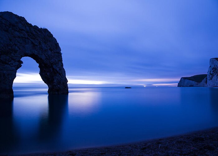 Durdle Greeting Card featuring the photograph Durdle Door at Dusk #1 by Ian Middleton