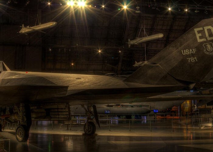 Lockheed Greeting Card featuring the photograph F-117 Stealth Fighter #1 by David Dufresne